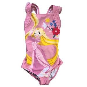 Hanna Andersson Disney Rapunzel Swimsuit Girls 3T Pink One Piece